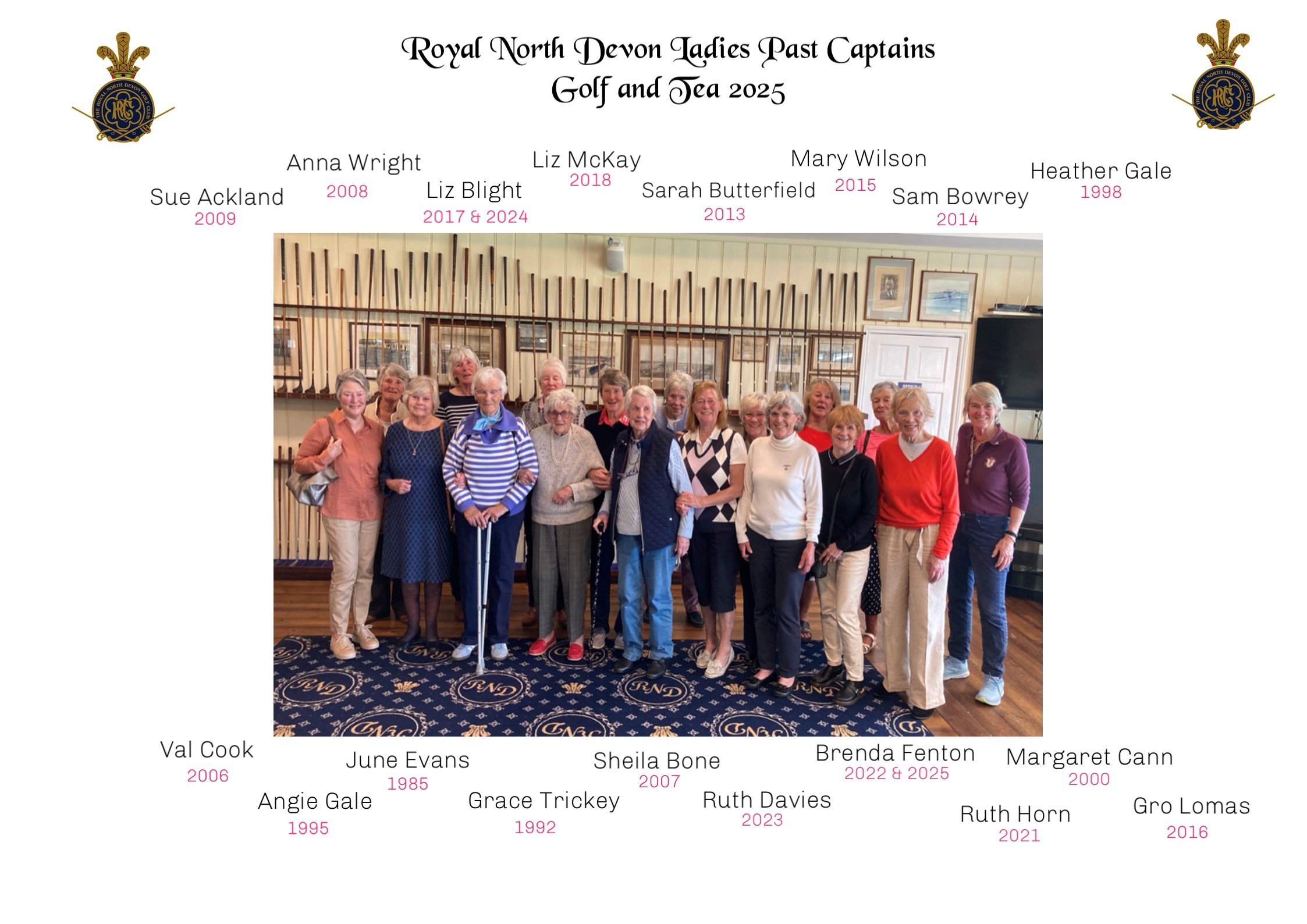 RNDGC 2025 Ladies Past Captains